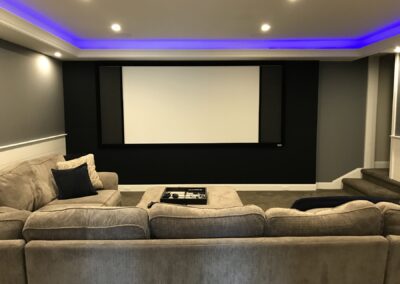 Media Room & Finished Basement Project in Newtown, CT